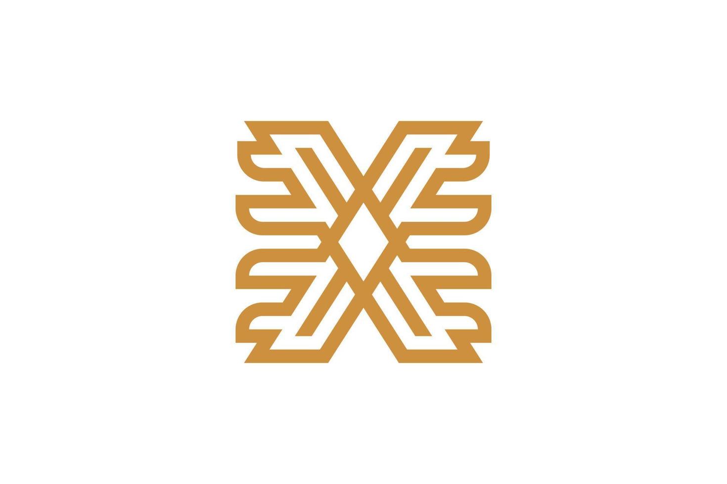 Simple Letter X Monoline Logo vector