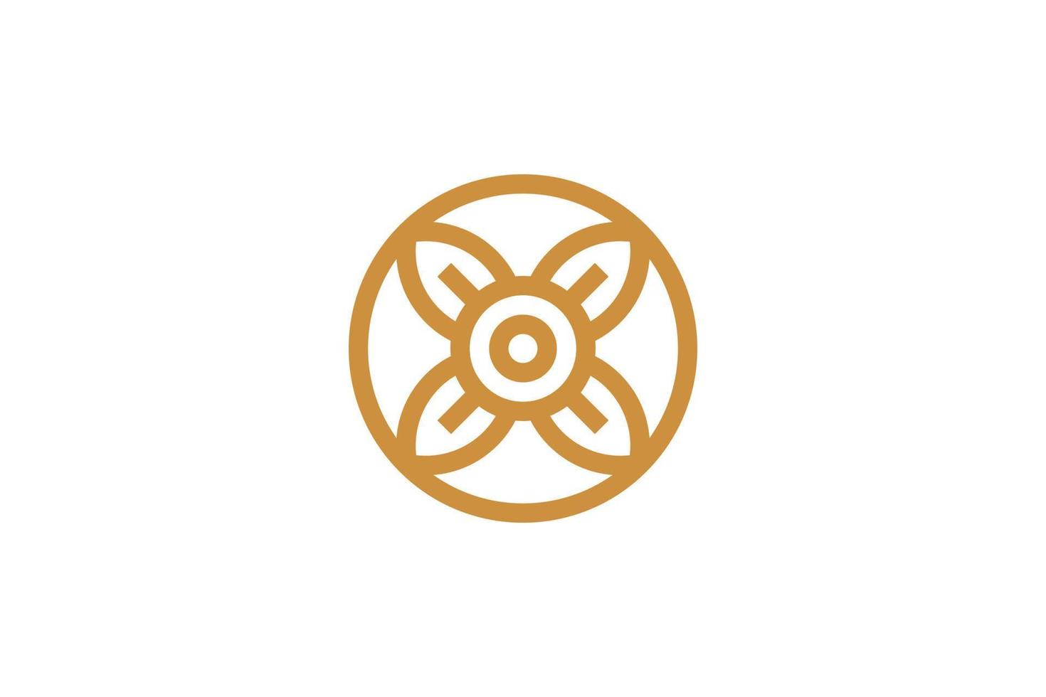 Simple Letter X Monoline Logo vector