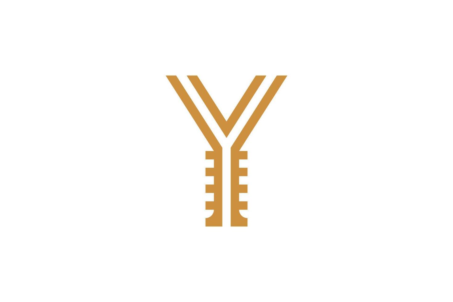 Simple and Modern Letter Y Monoline Logo vector