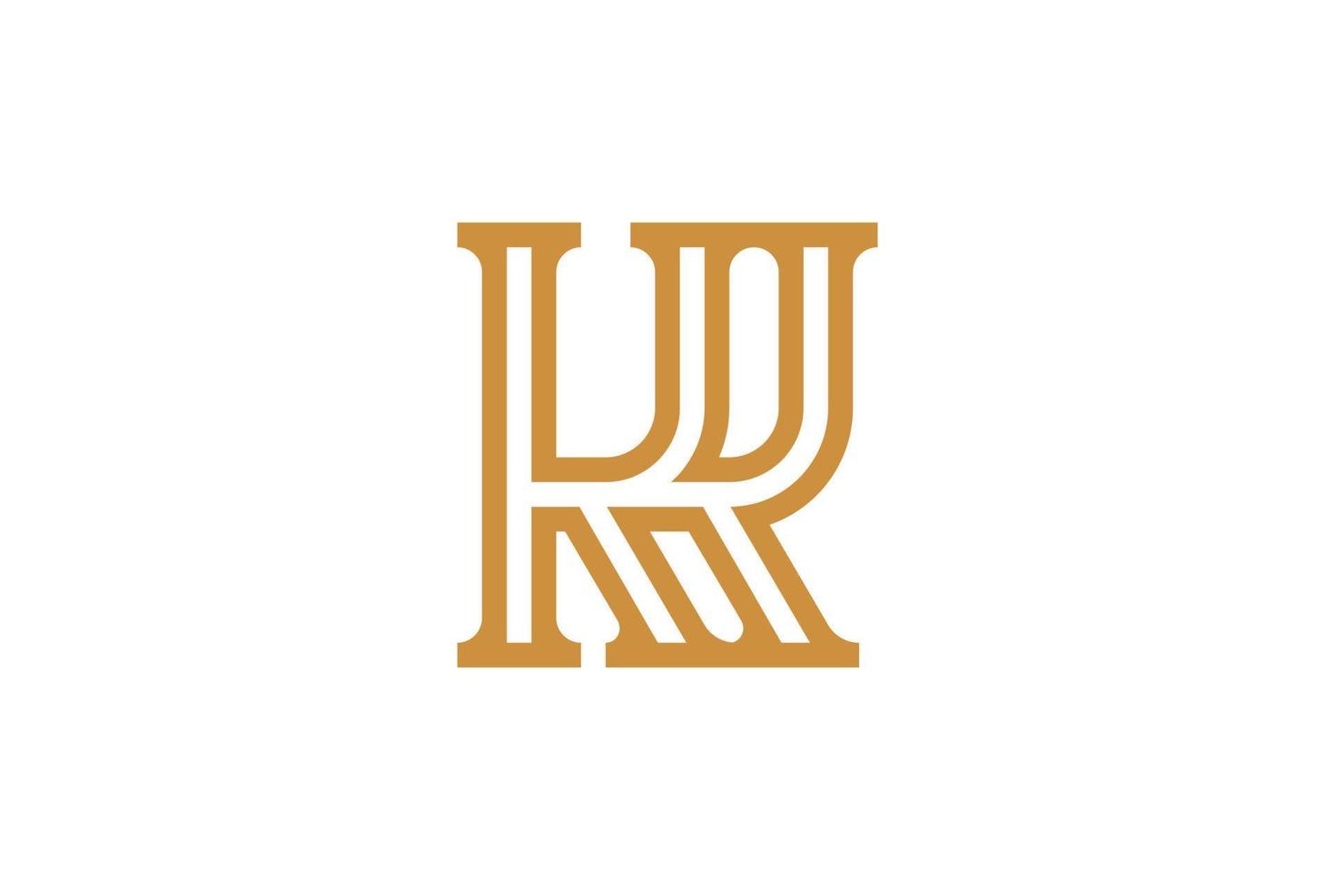 Monoline Initial Letter R Vector Logo