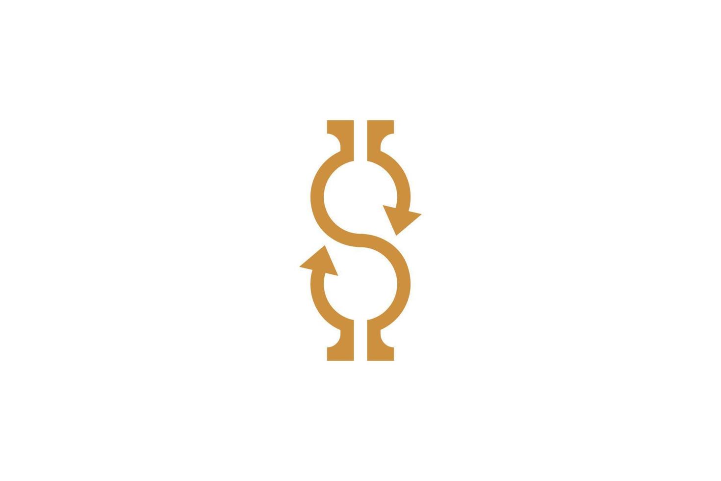 Abstract Letter S Monoline Luxury Logo vector