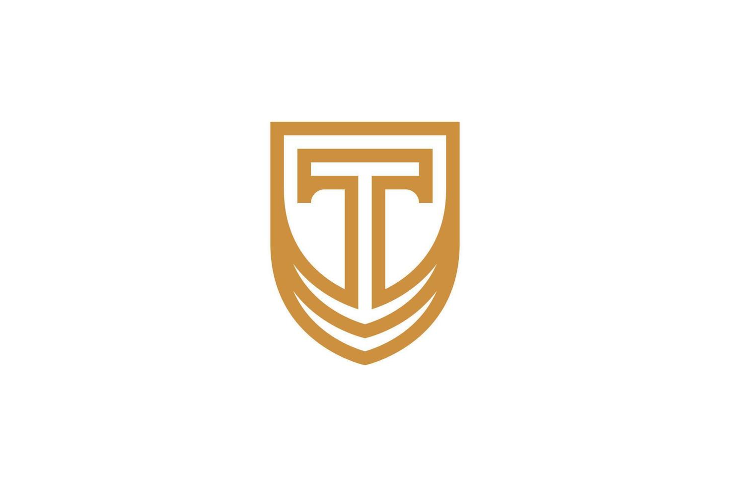 diseño de logotipo de letra t monoline vector