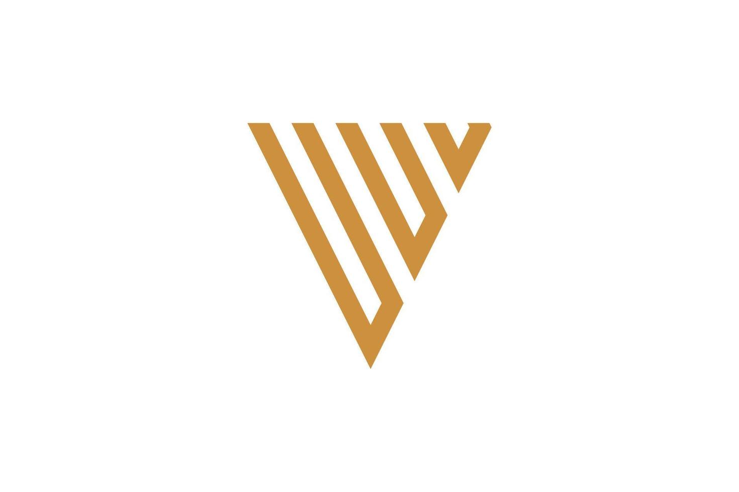Letter W Monoline Logo vector