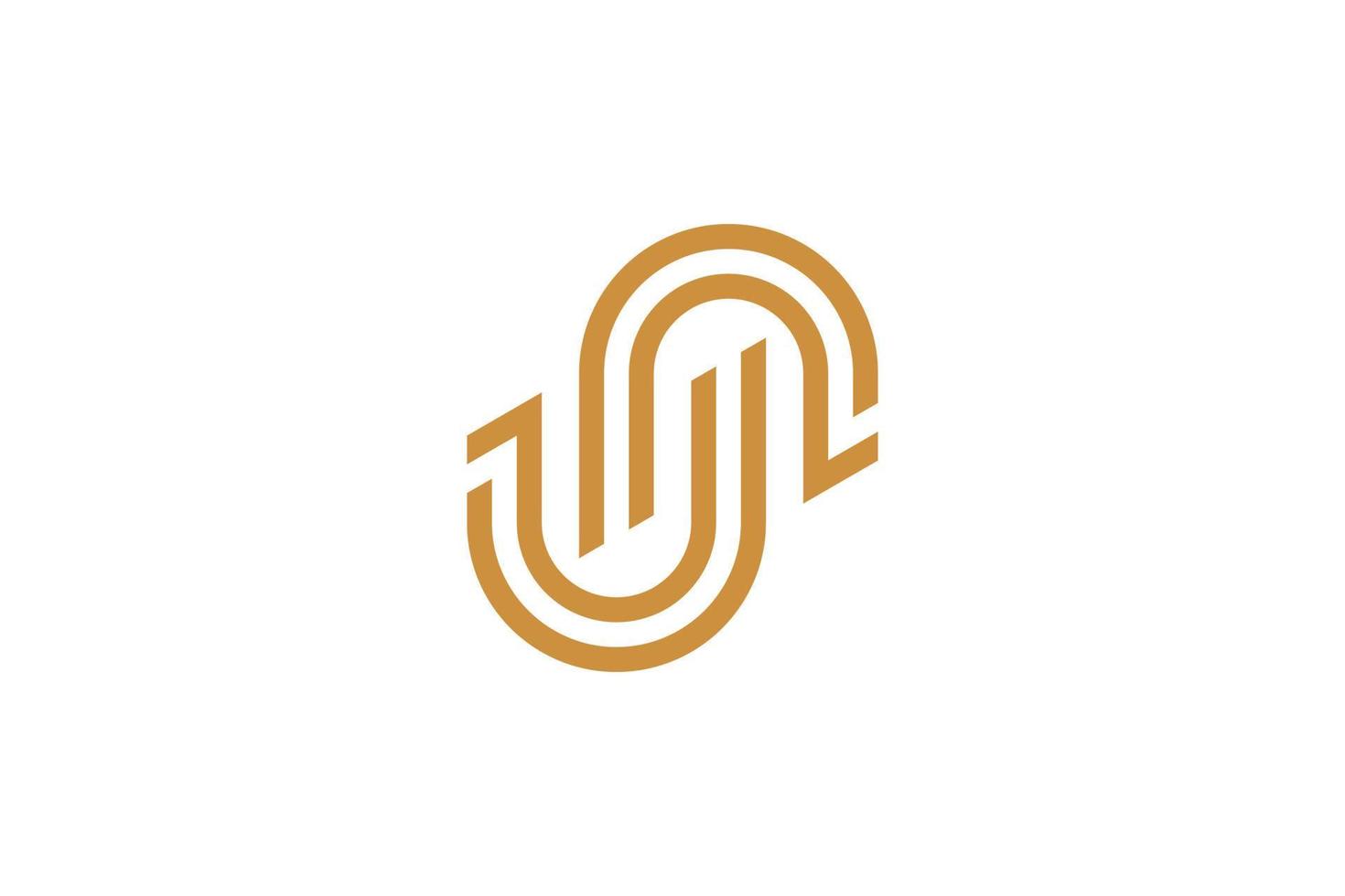 Monoline Initial Letter R Vector Logo