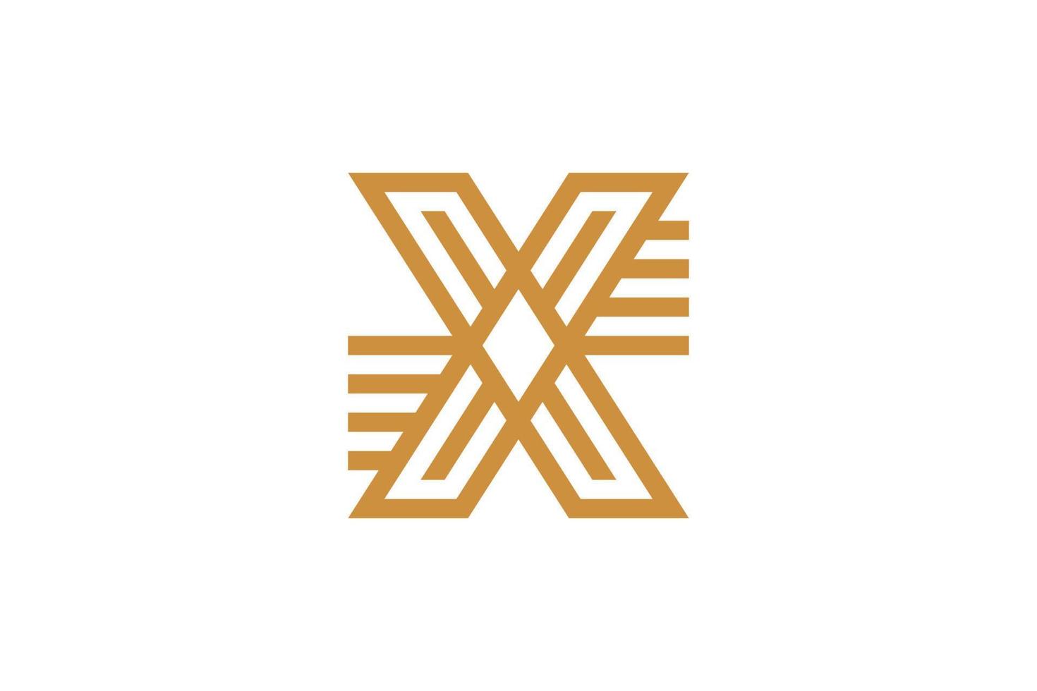 Simple Letter X Monoline Logo vector