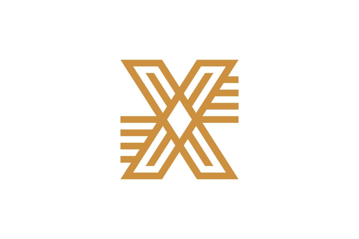 Simple Letter X Monoline Logo vector