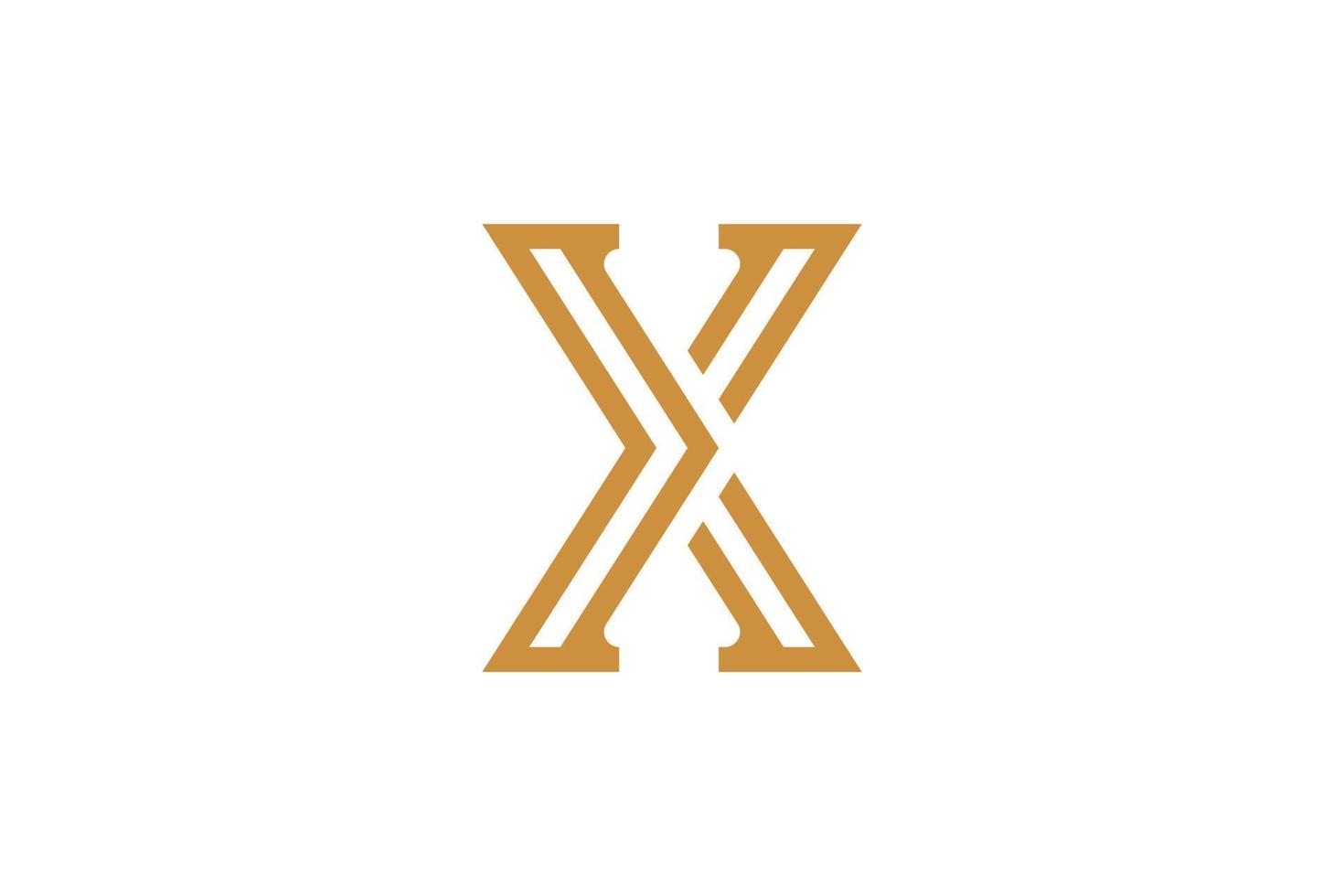 Simple Letter X Monoline Logo vector