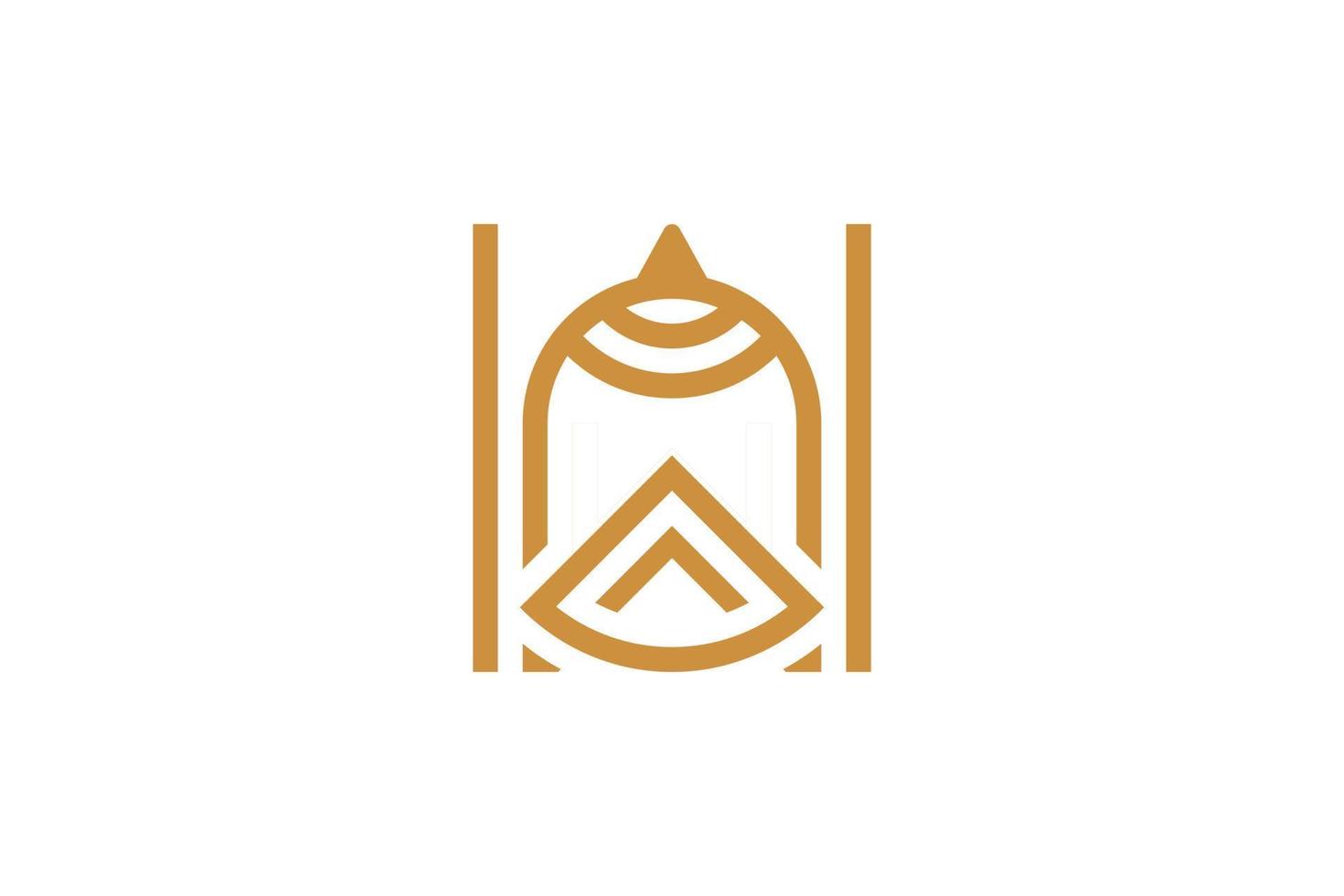 Letter W Monoline Logo vector