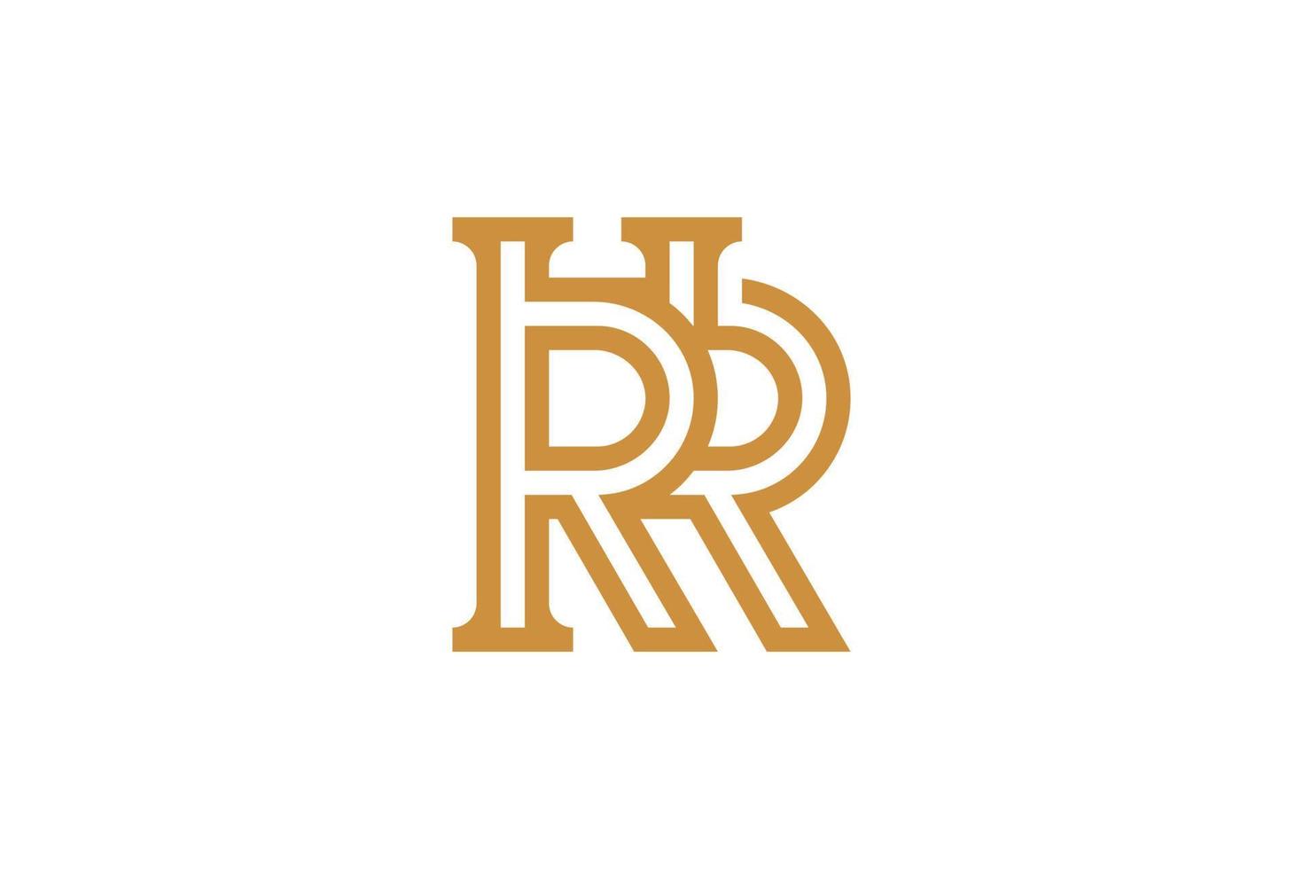 Monoline Initial Letter R Vector Logo