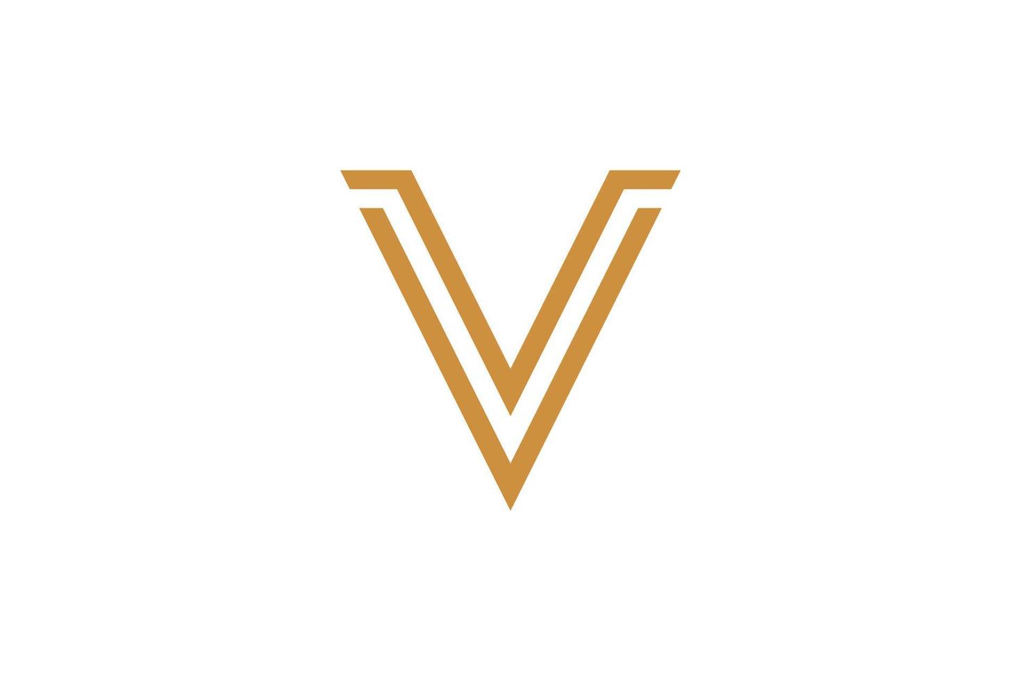 The Monoline V Logo vector