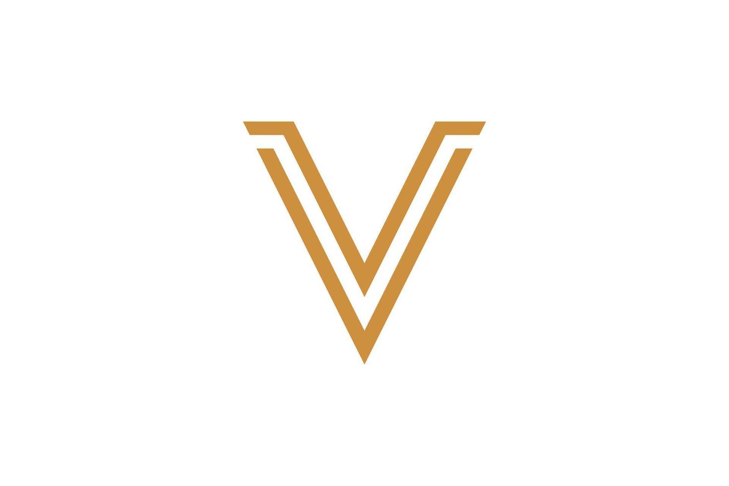 el logotipo de monoline v vector