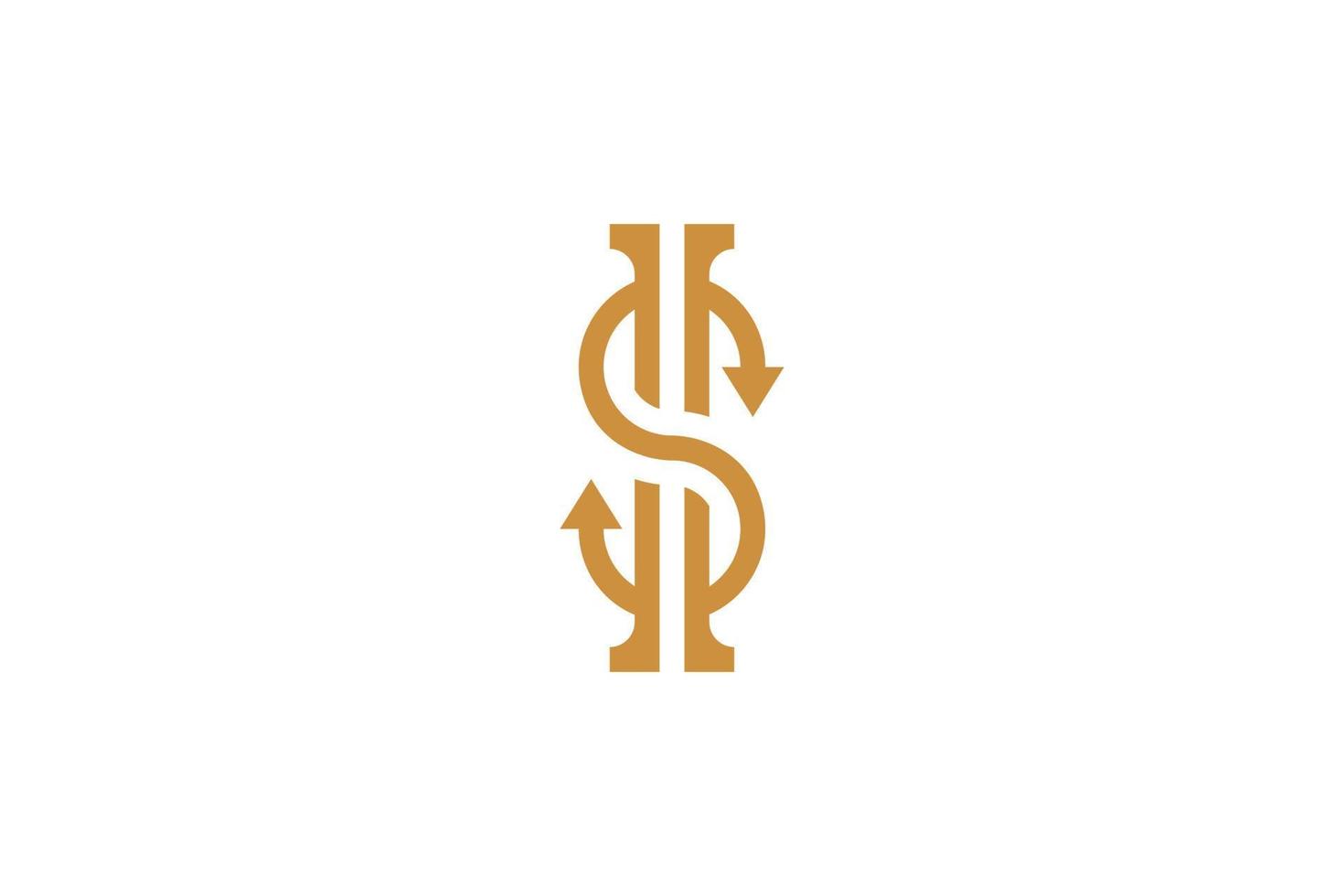 Abstract Letter S Monoline Luxury Logo vector