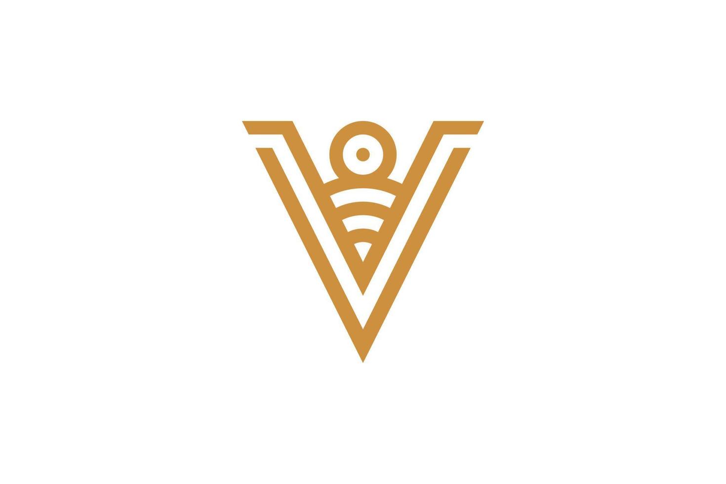 The Monoline V Logo vector