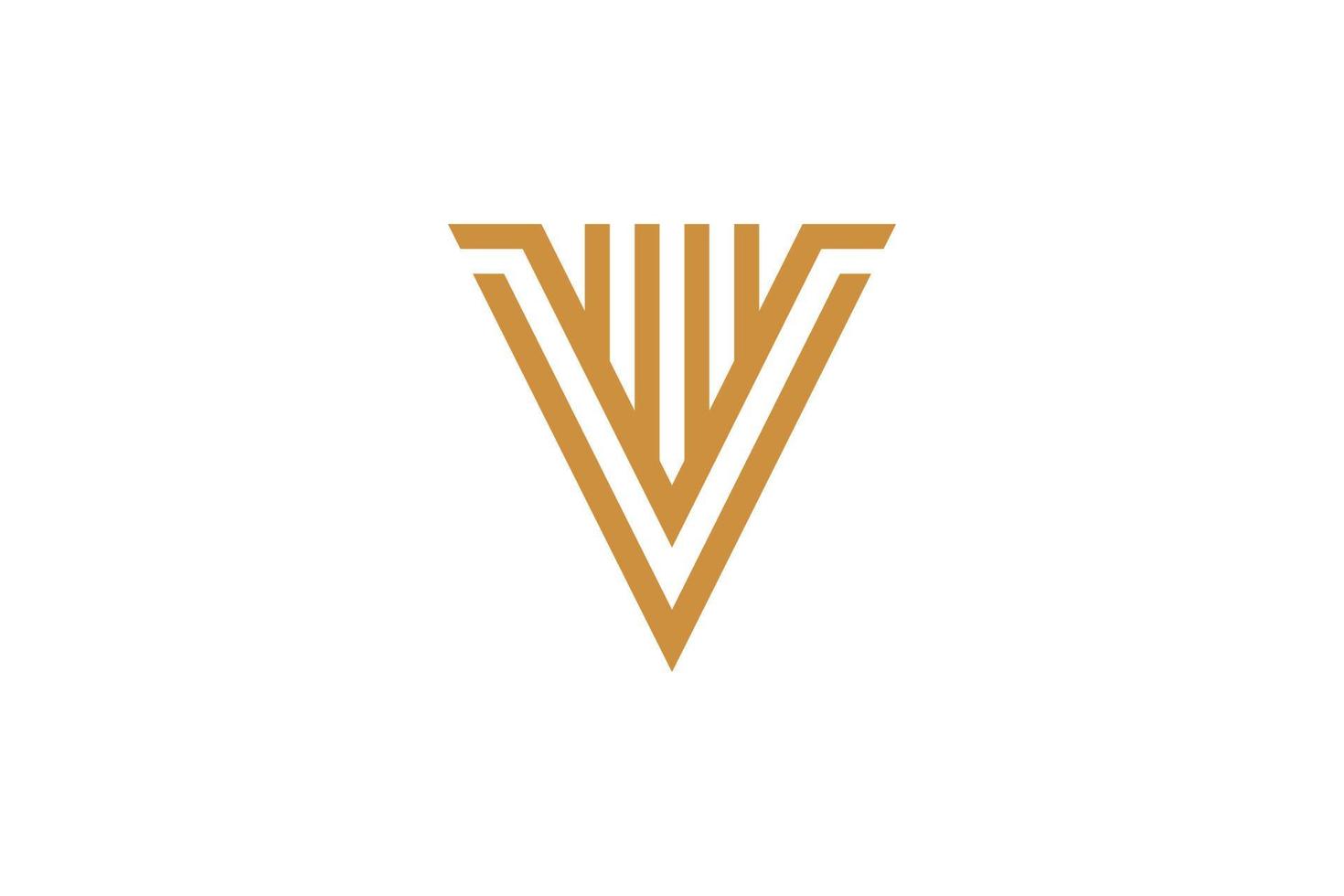 The Monoline V Logo vector