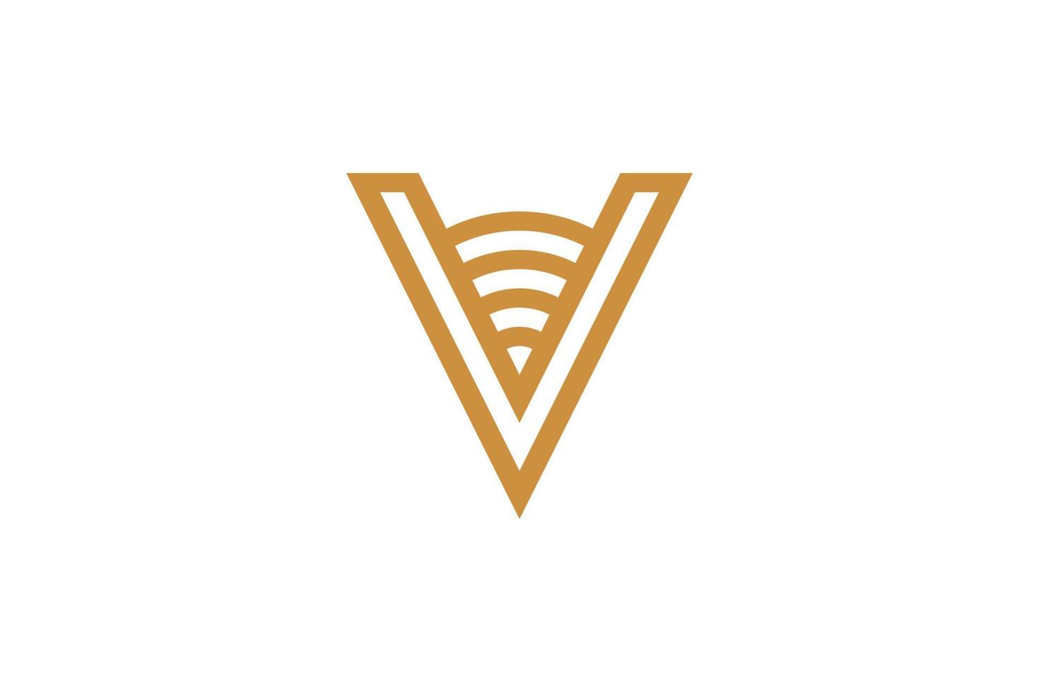 The Monoline V Logo vector