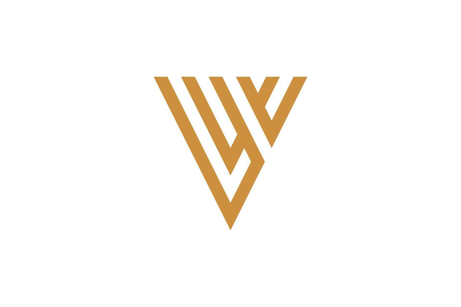 Letter W Monoline Logo vector