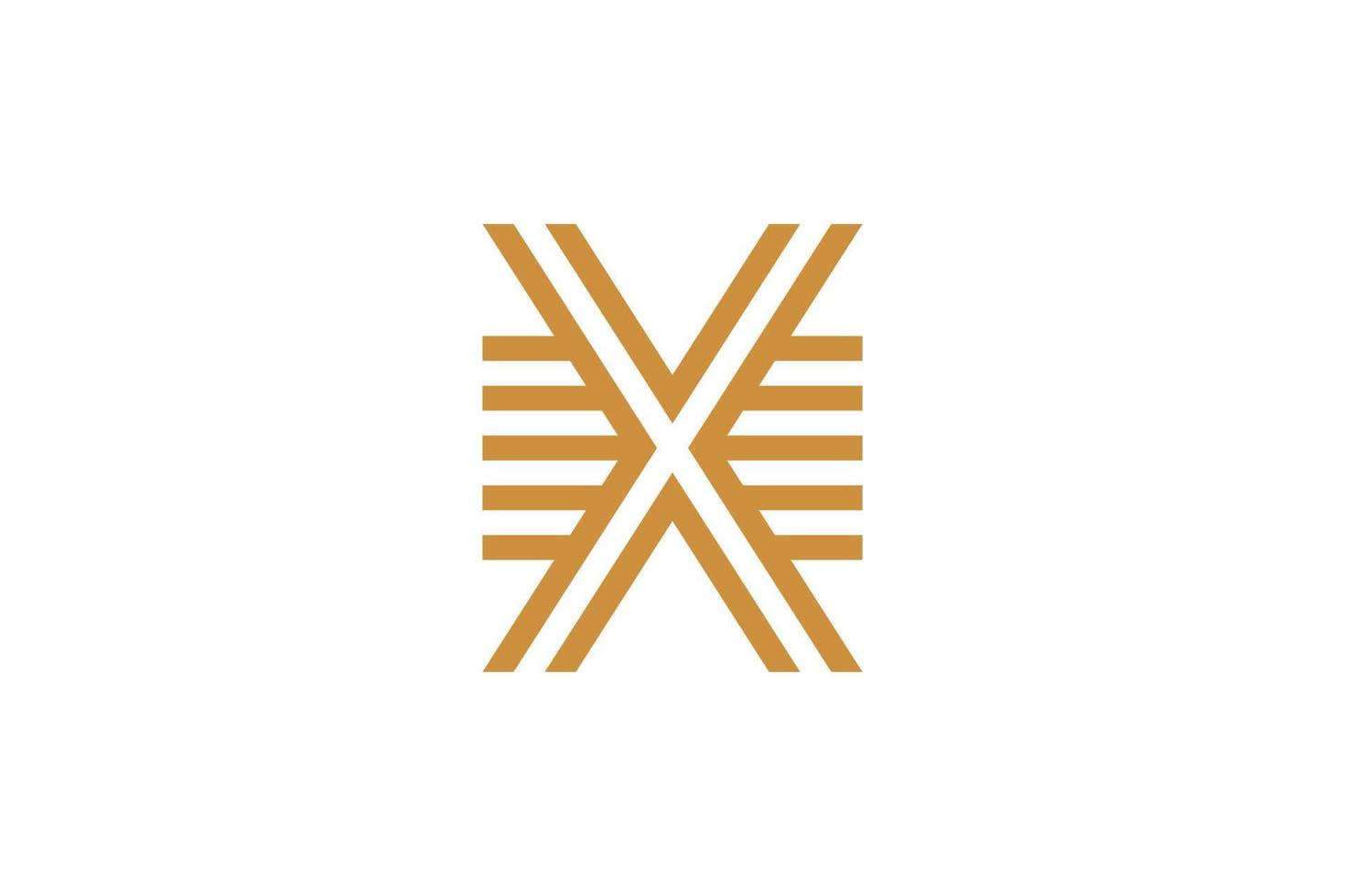 Simple Letter X Monoline Logo vector