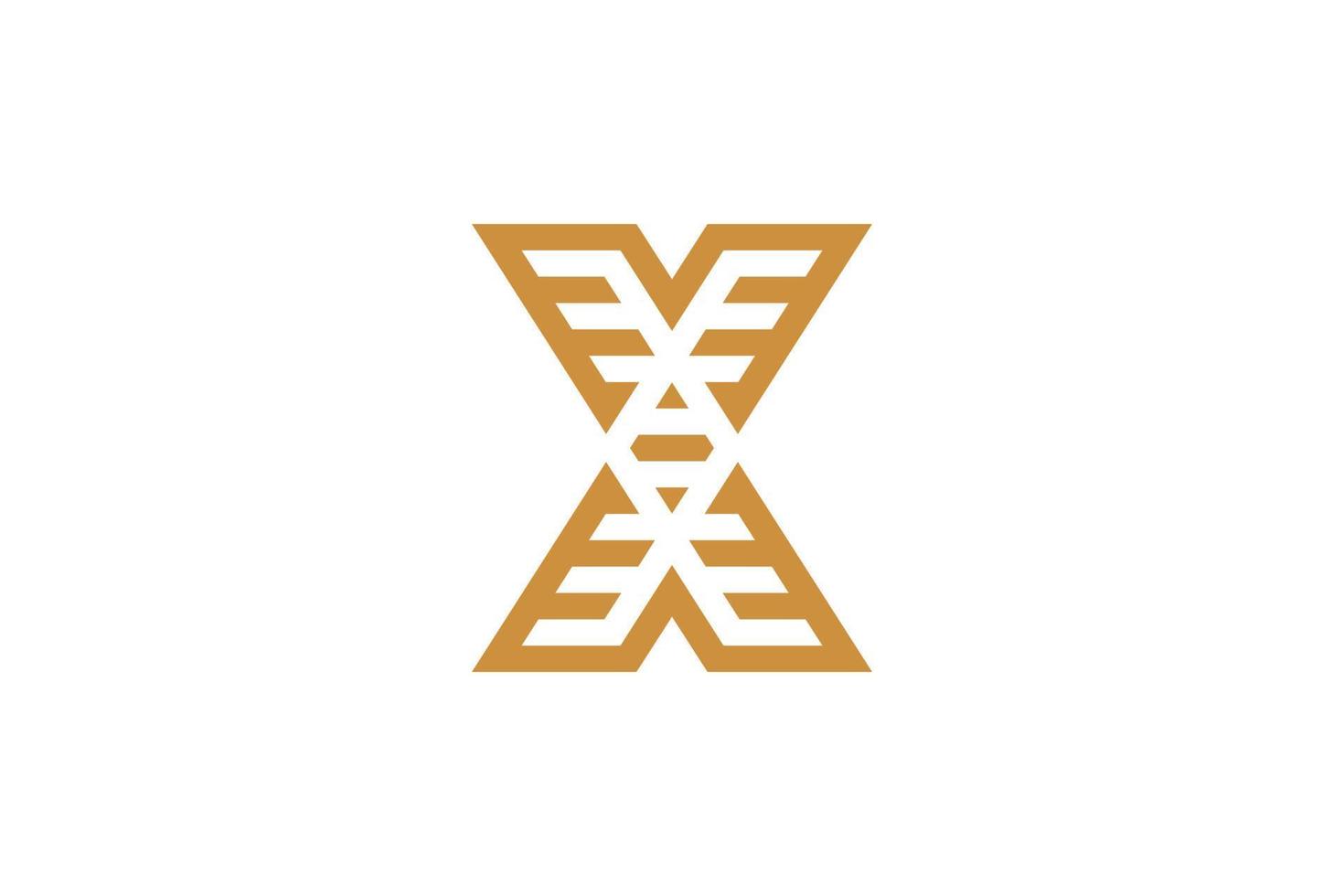 Simple Letter X Monoline Logo vector