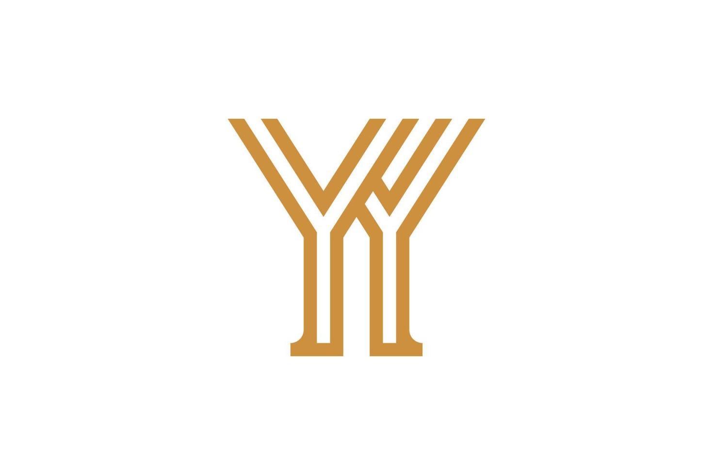 Simple and Modern Letter Y Monoline Logo vector