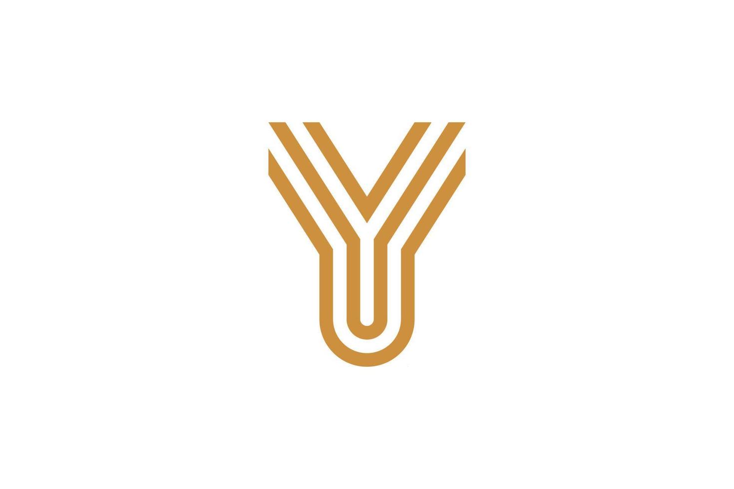 Simple and Modern Letter Y Monoline Logo vector