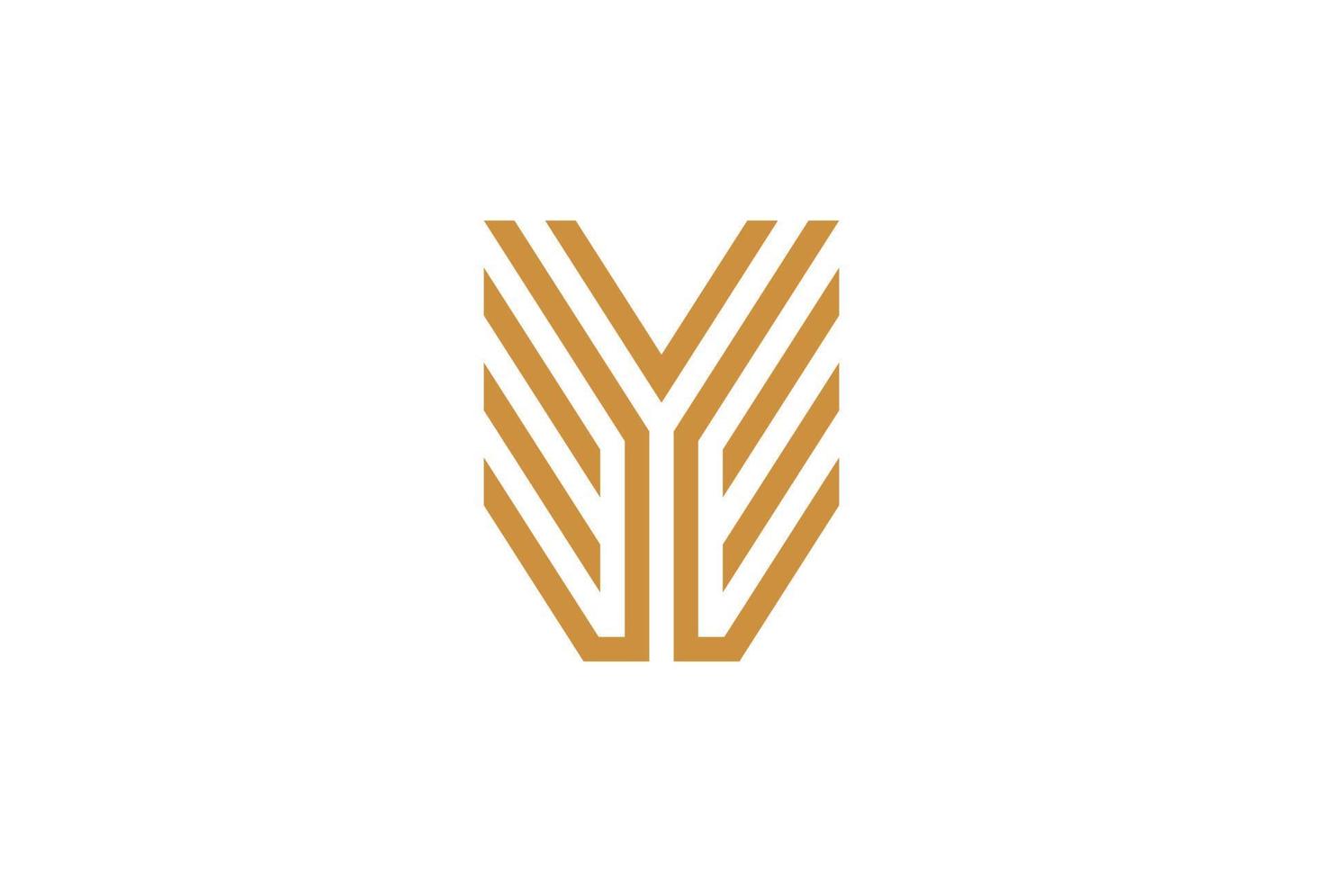 Simple and Modern Letter Y Monoline Logo vector