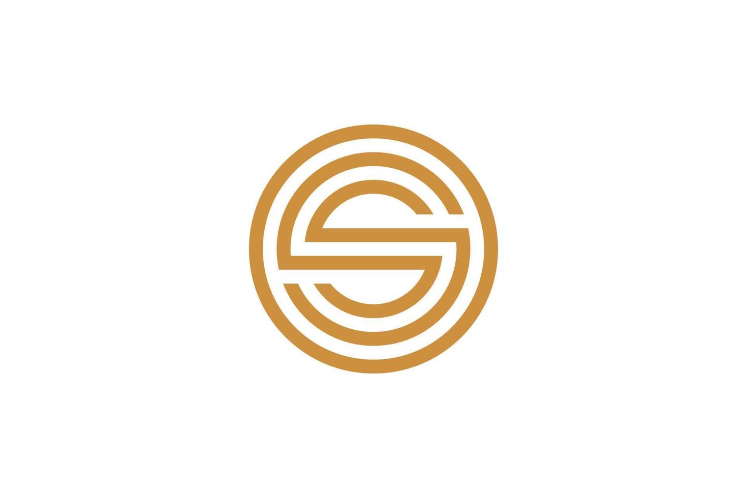 Abstract Letter S Monoline Luxury Logo vector