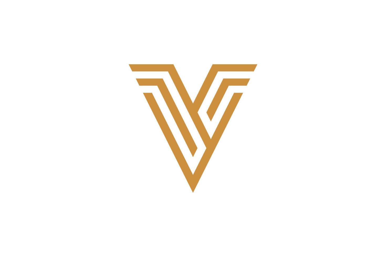 The Monoline V Logo vector