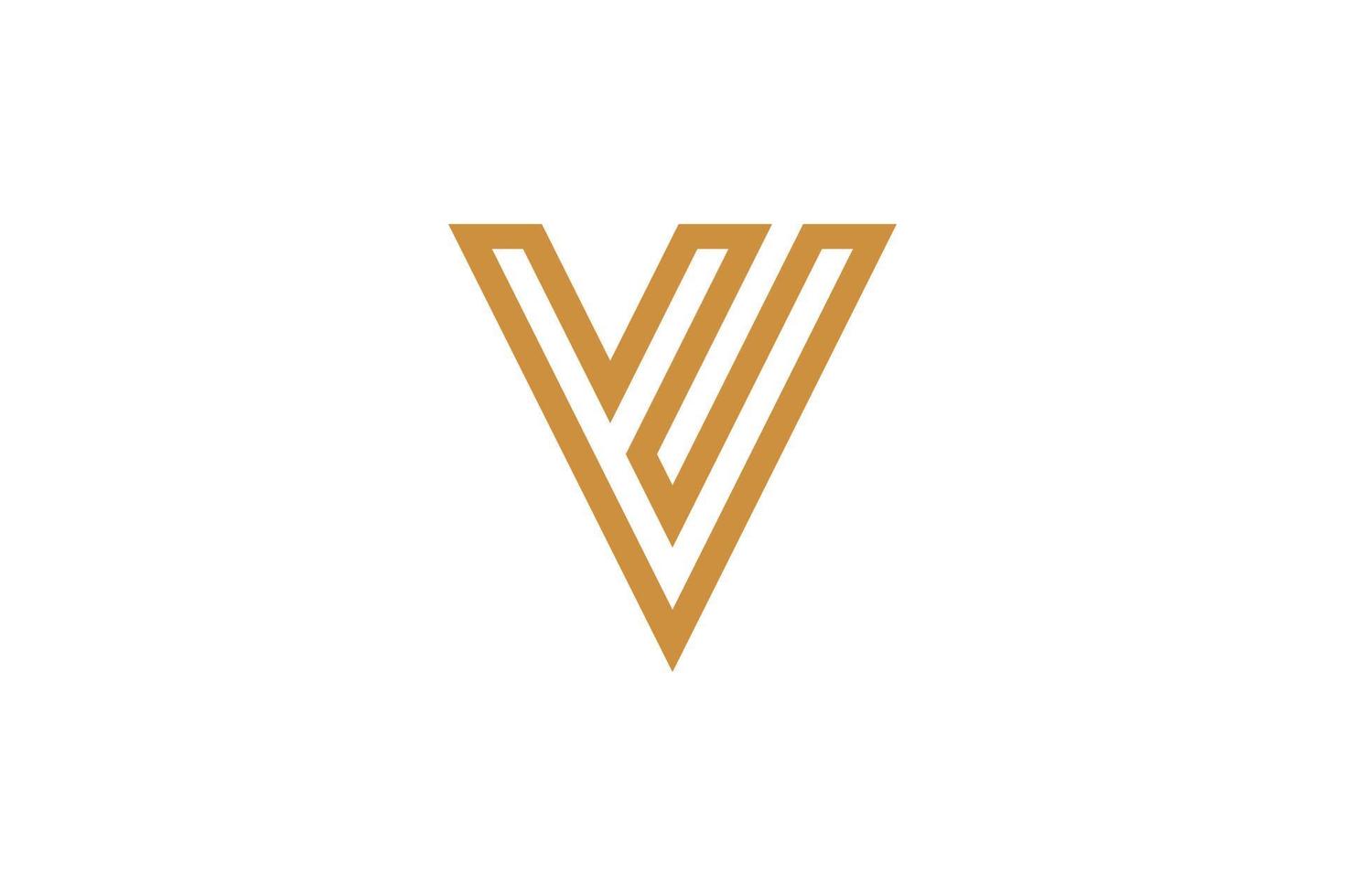 el logotipo de monoline v vector