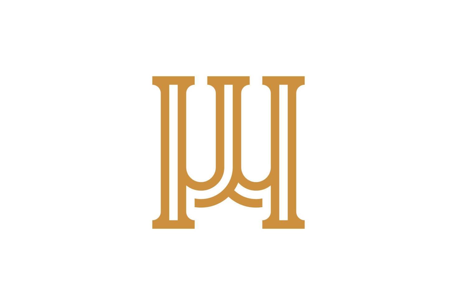 Letter W Monoline Logo vector