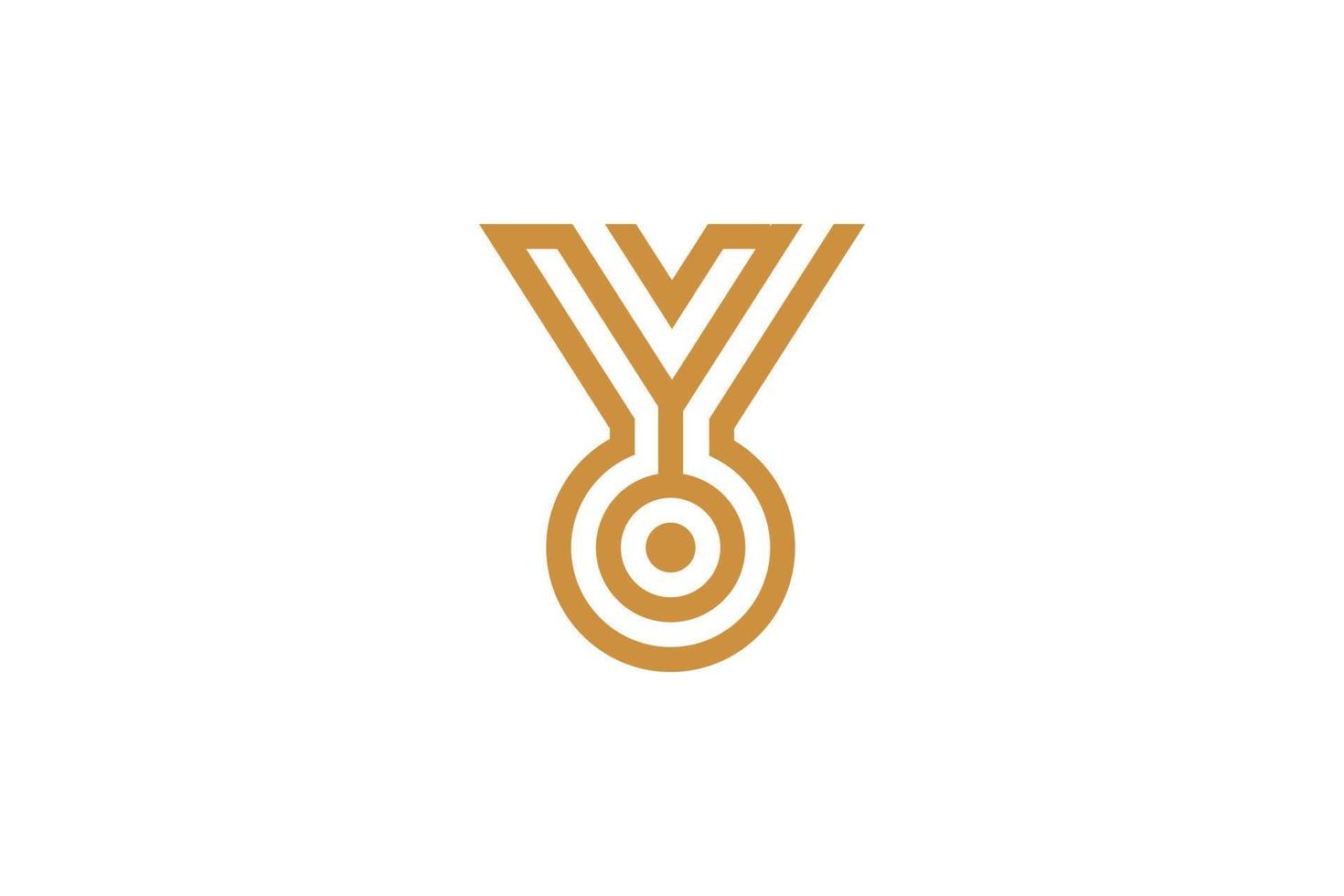 Simple and Modern Letter Y Monoline Logo vector