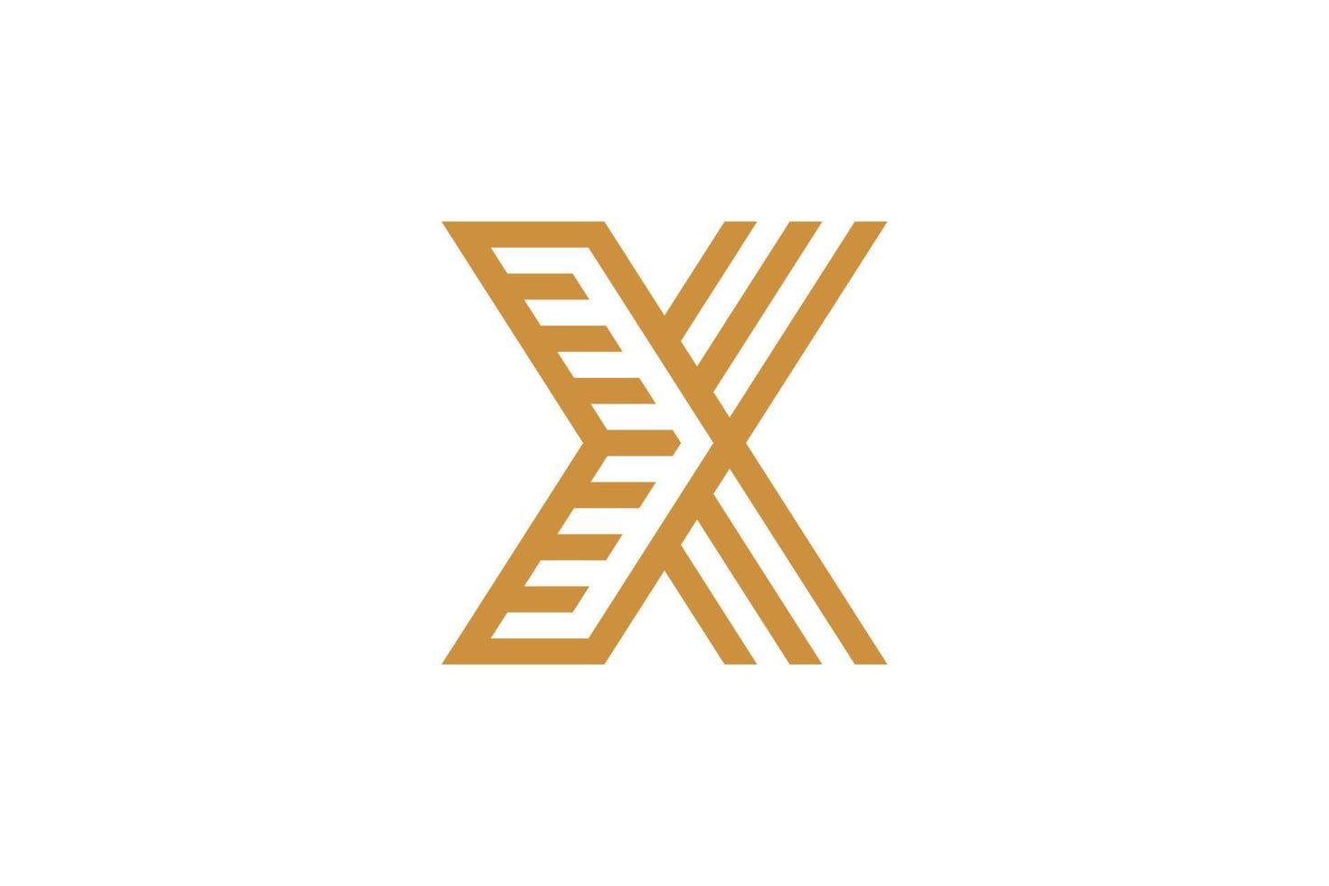Simple Letter X Monoline Logo vector