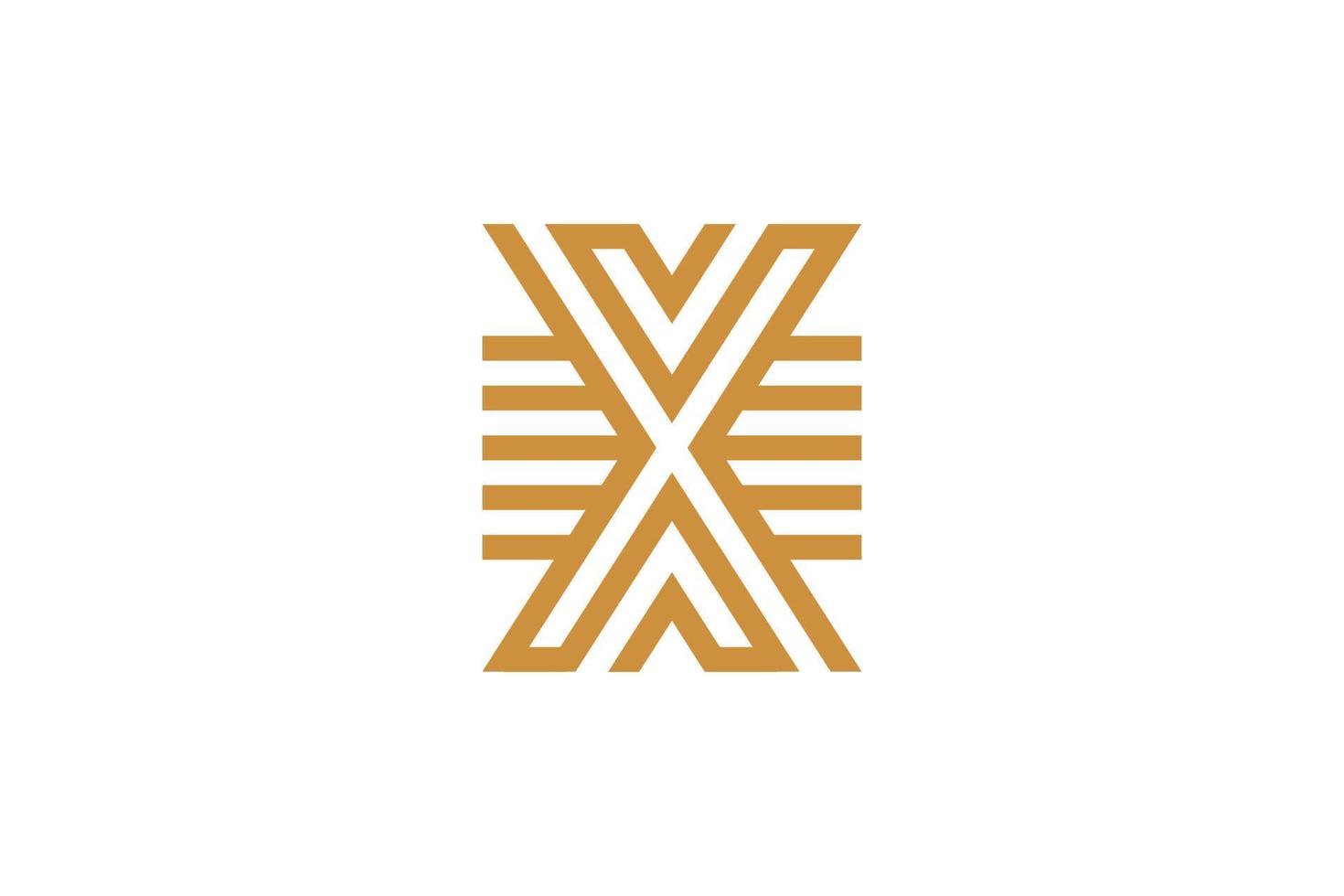 Simple Letter X Monoline Logo vector
