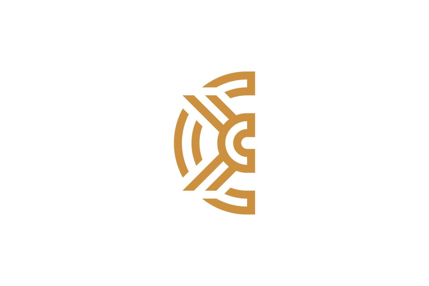 Simple Letter X Monoline Logo vector