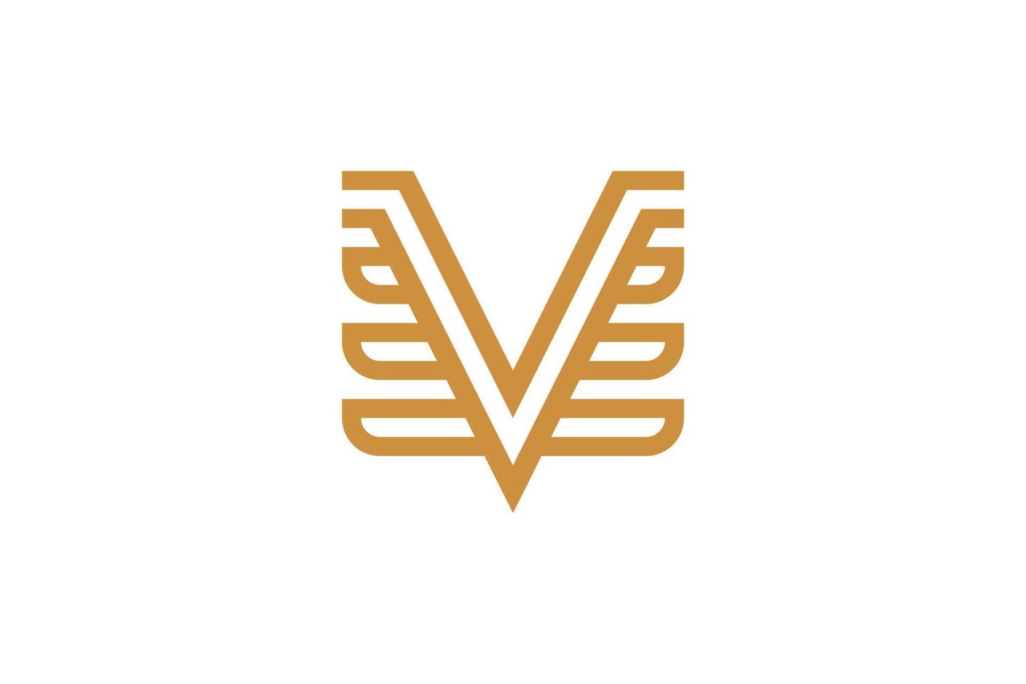 The Monoline V Logo vector