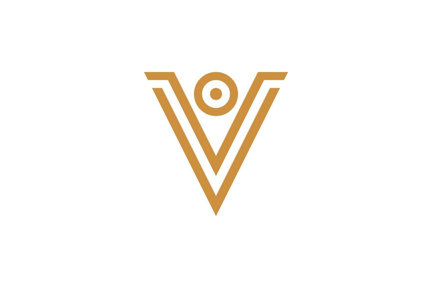 The Monoline V Logo vector