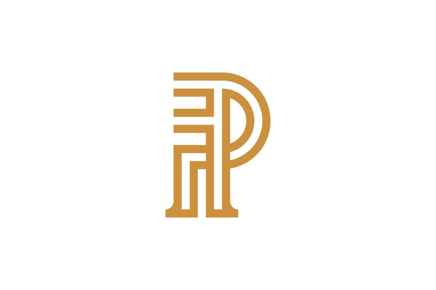 Monoline Initial Letter R Vector Logo