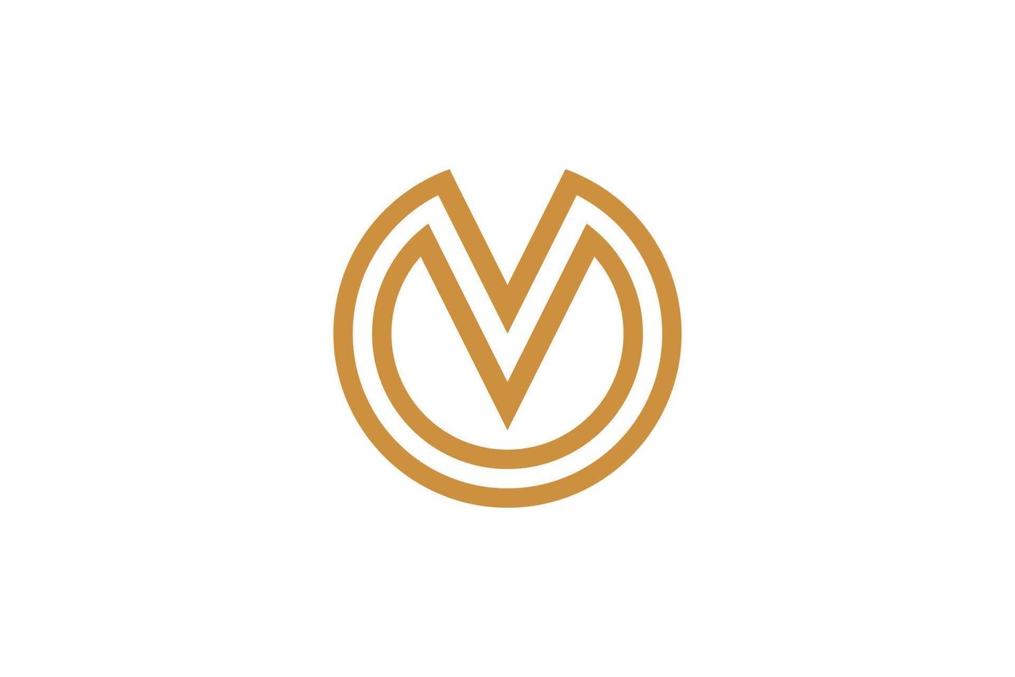 The Monoline V Logo vector