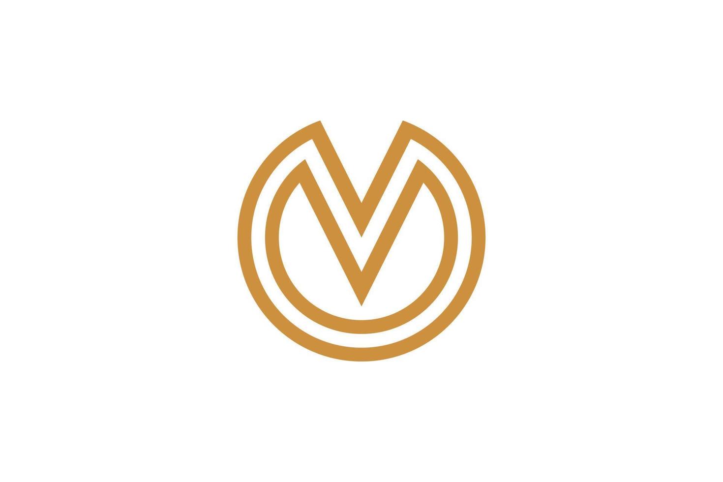 el logotipo de monoline v vector