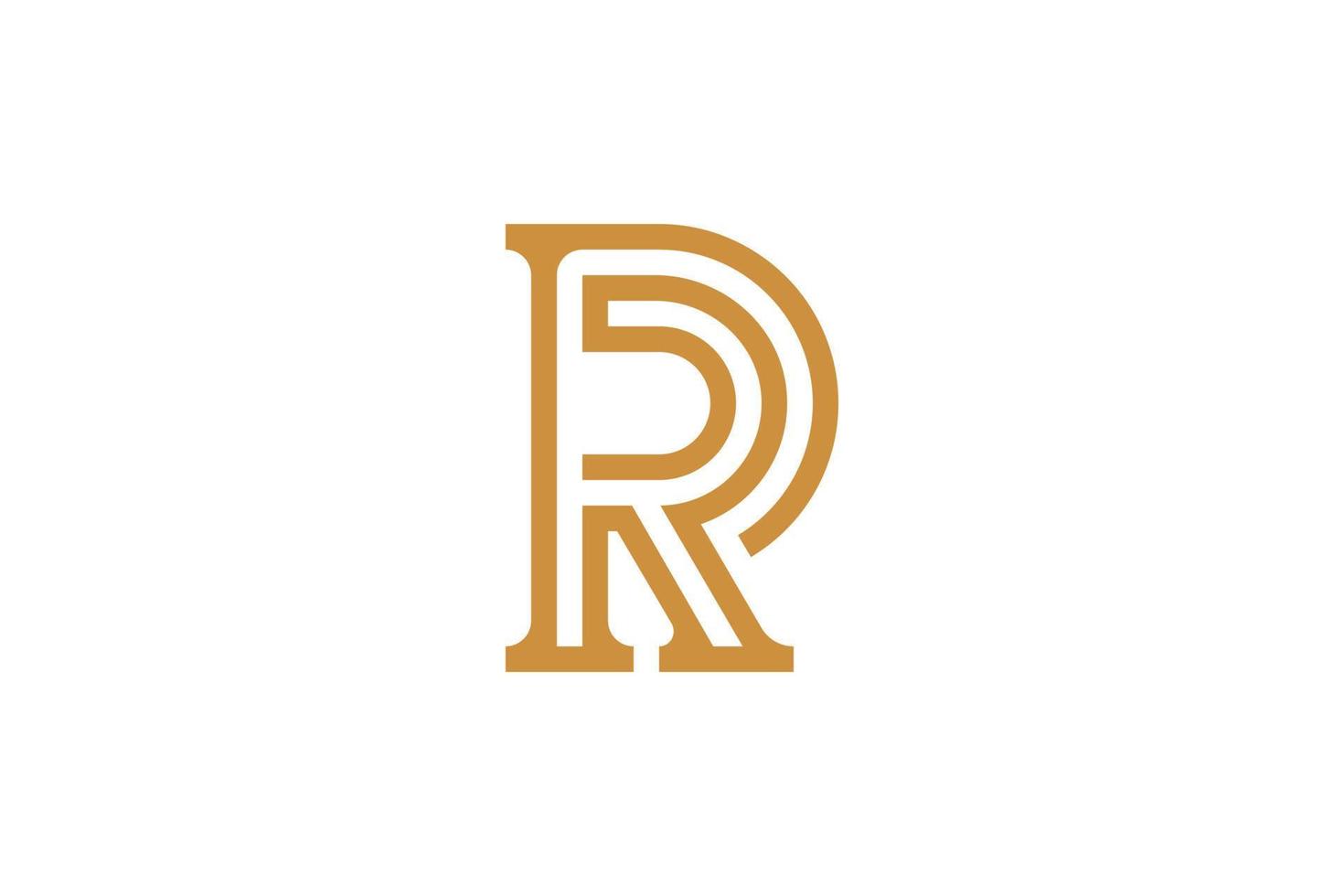 Monoline Initial Letter R Vector Logo