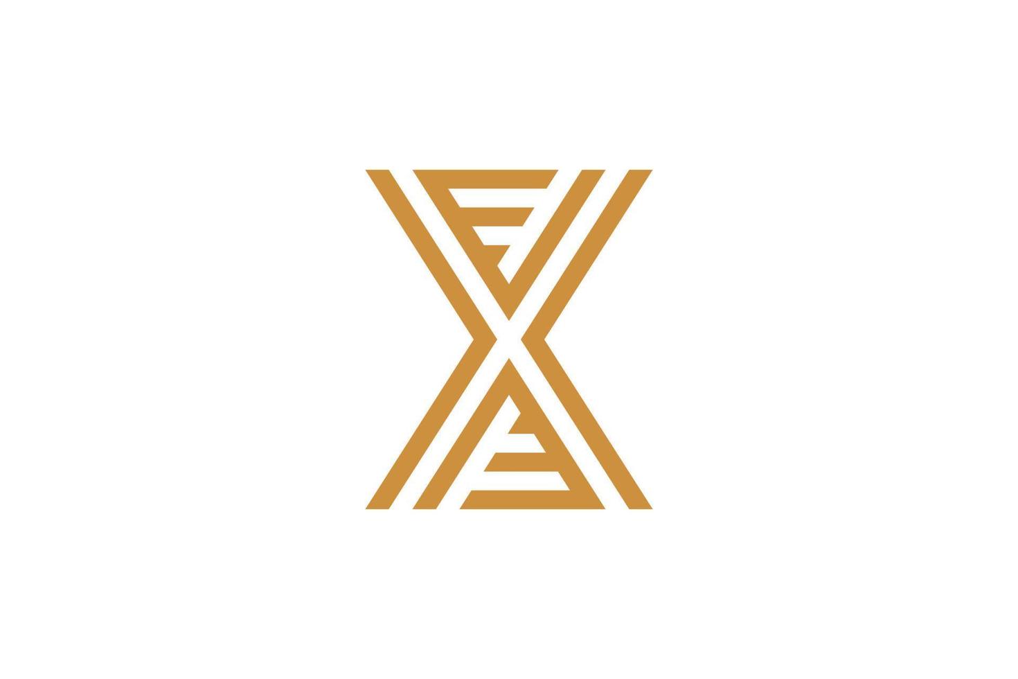 Simple Letter X Monoline Logo vector