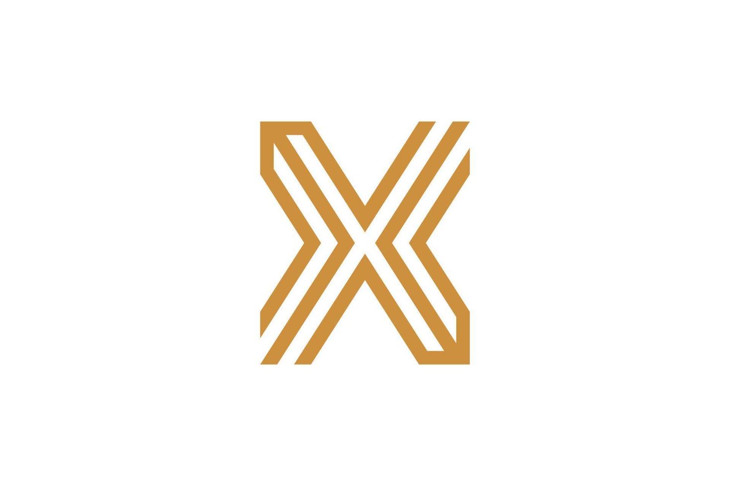 Simple Letter X Monoline Logo vector