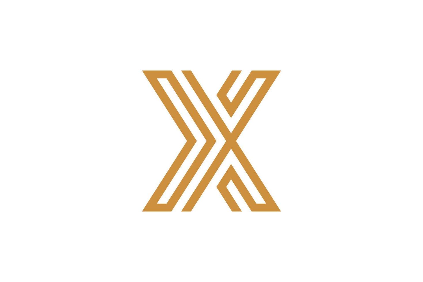 Simple Letter X Monoline Logo vector