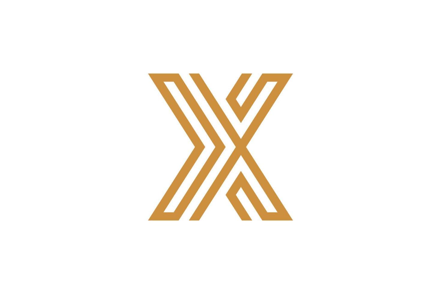 Simple Letter X Monoline Logo vector