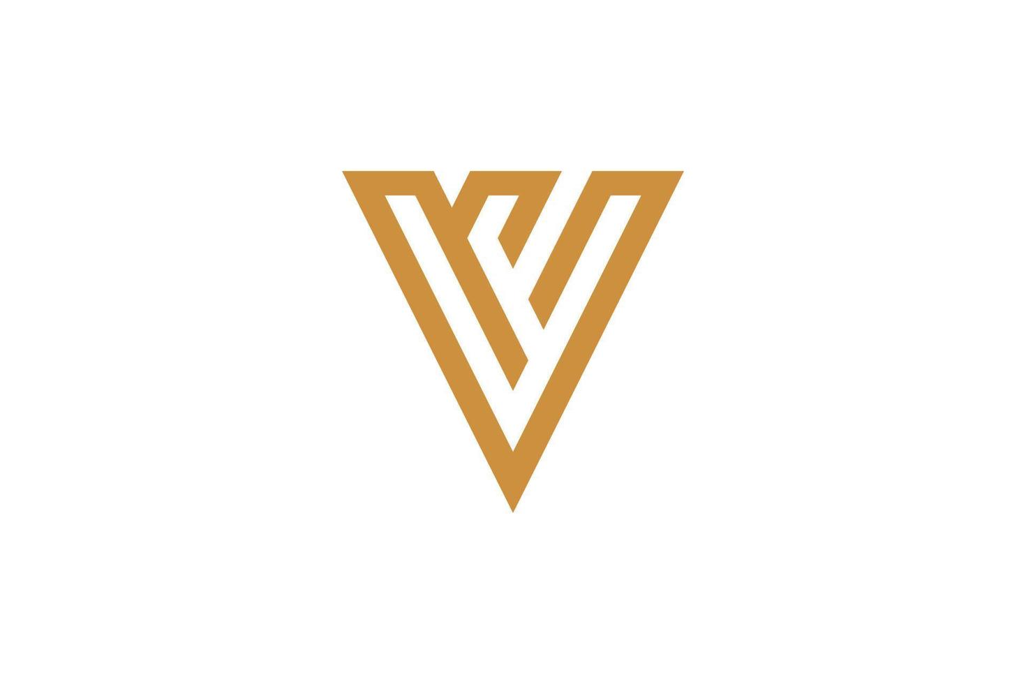 Letter W Monoline Logo vector