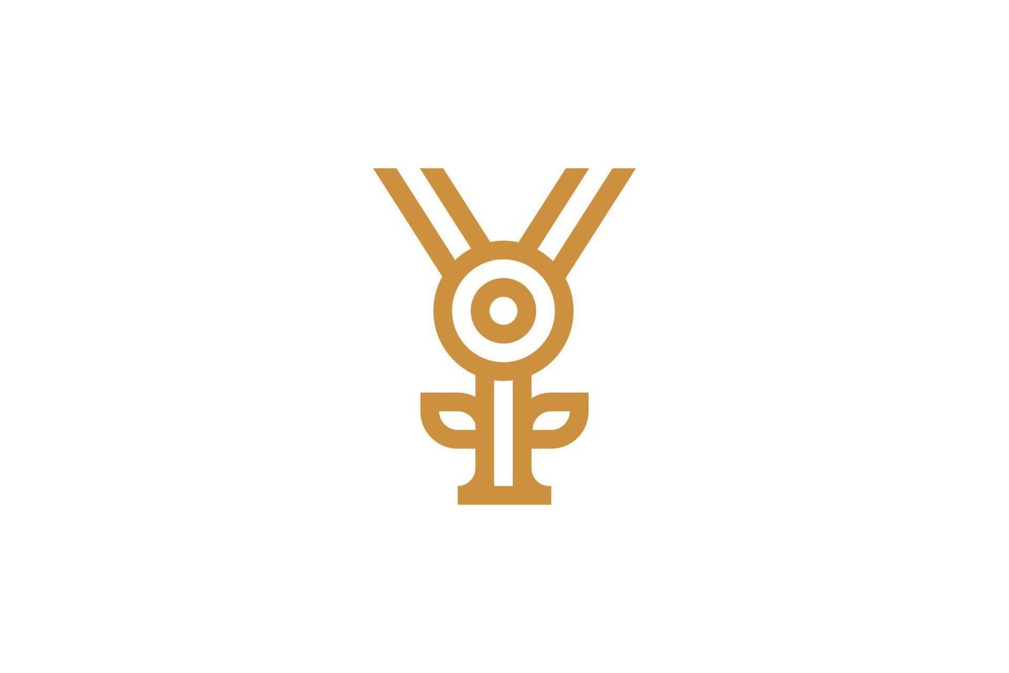 Simple and Modern Letter Y Monoline Logo vector