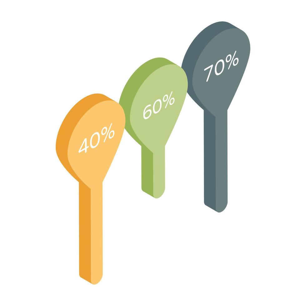 Creative design icon of chart vector