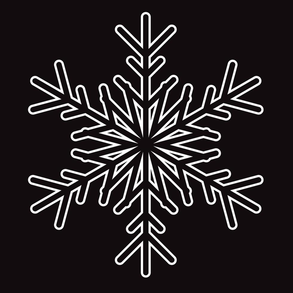 Vector set of different snowflakes Christmas New Year web icons