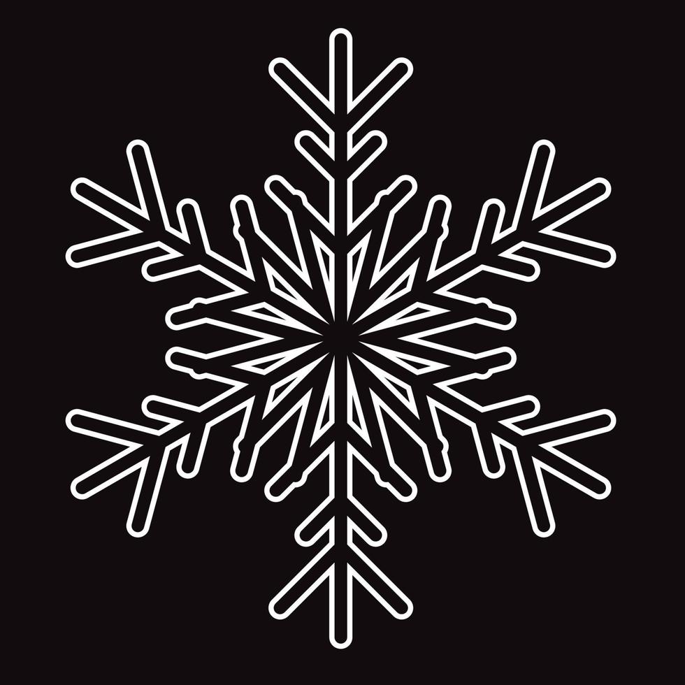 conjunto de vectores de diferentes copos de nieve navidad año nuevo iconos web