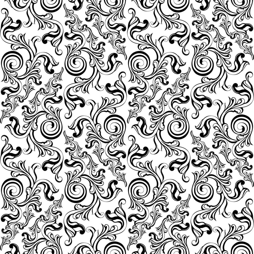 Vector damask vintage baroque scroll ornament swirl. Victorian monogram heraldic shield swirl. Retro floral leaf pattern border foliage antique  acanthus calligraphy engraved tattoo. seamless pattern
