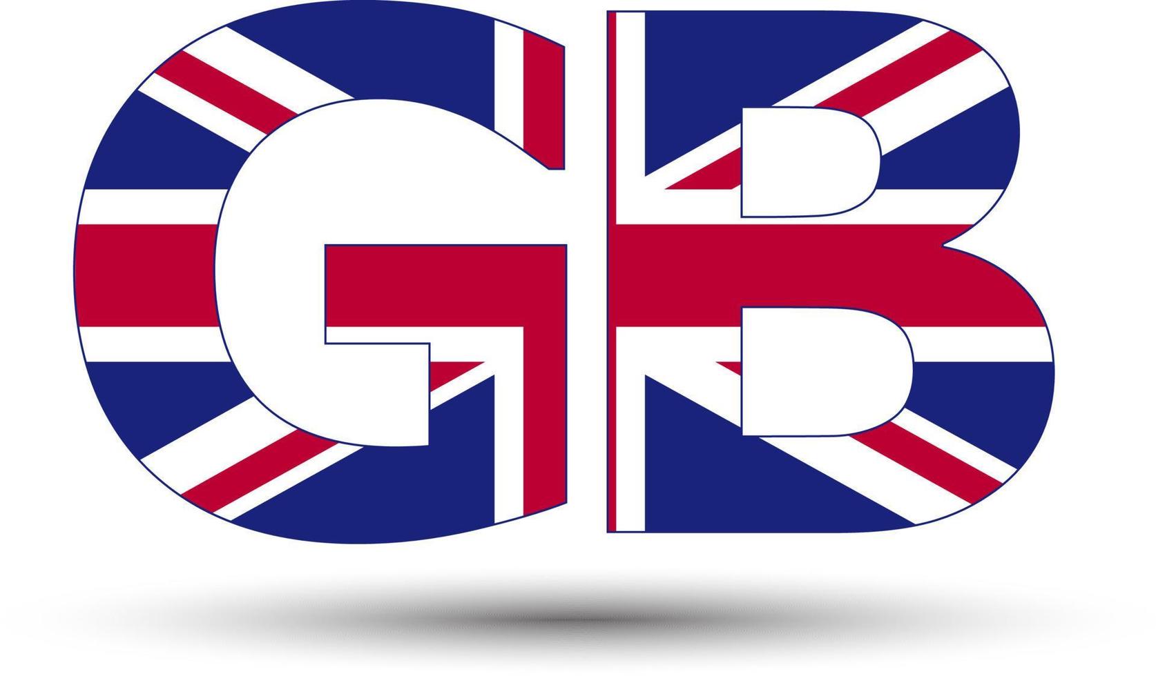 Great Britain flag icon. United Kingdom template baner foliage. Vector illustration.
